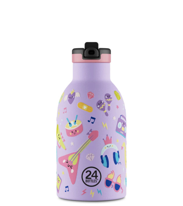 0,33l Thermosflasche Music Friends mit Strohhalm