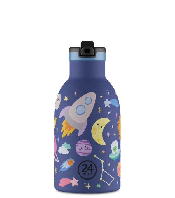 0,33l Thermosflasche Space Friends mit Strohhalm