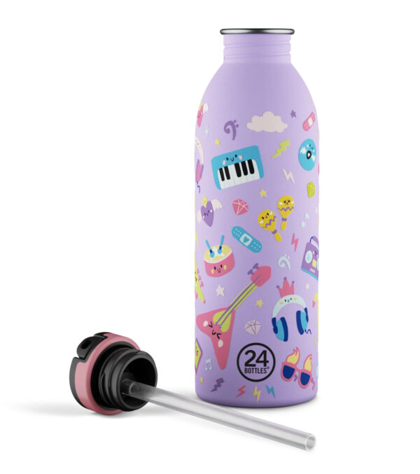 0,5l Trinkflasche Music Friends mit Strohhalm – Bild 2