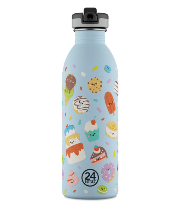 0,5l Trinkflasche Sweet Friends mit Strohhalm