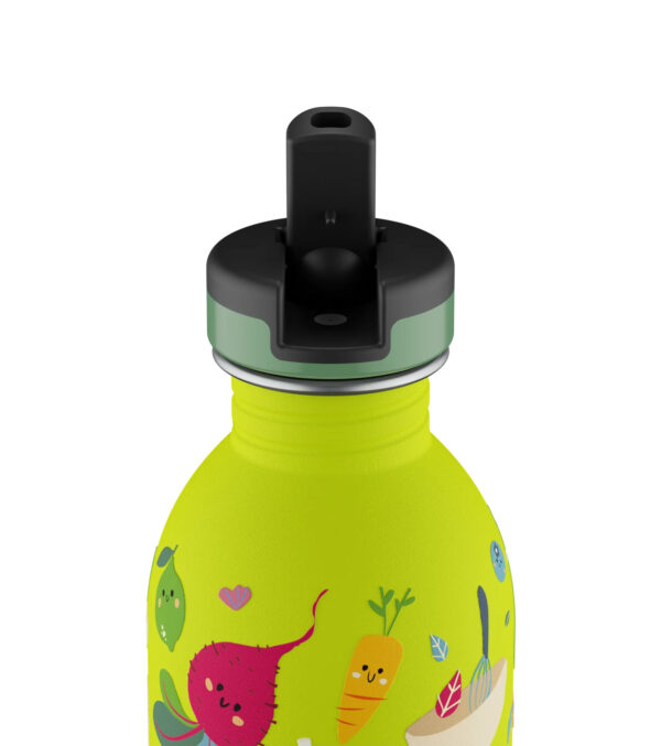 0,25l Trinkflasche Veggie Friends mit Strohhalm – Bild 4