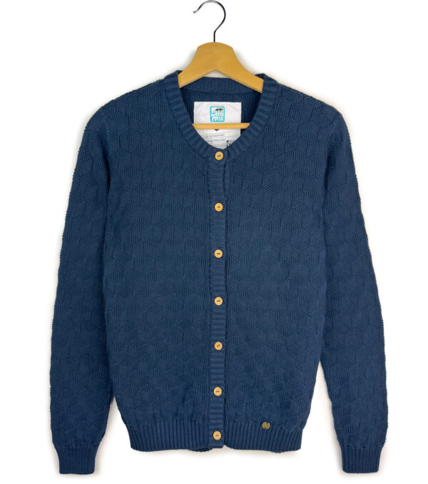 Cardigan Penny dark blue with fine Rhombes pattern - Image 6