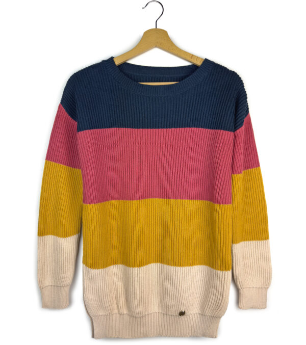 Strickpullover Peyla Blockstreifen beere