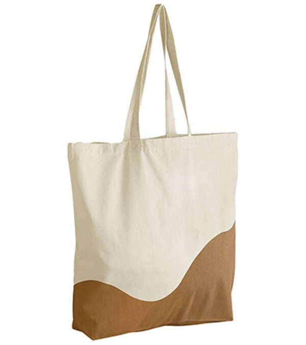 Große Baumwolltasche Waves mit Boden – Bild 5