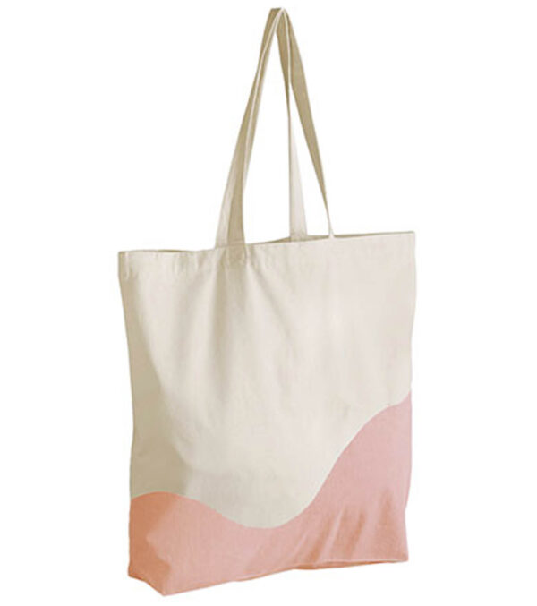 Large Waves Cotton Bag with Bottom - Image 4