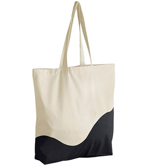 Große Baumwolltasche Waves mit Boden – Bild 6