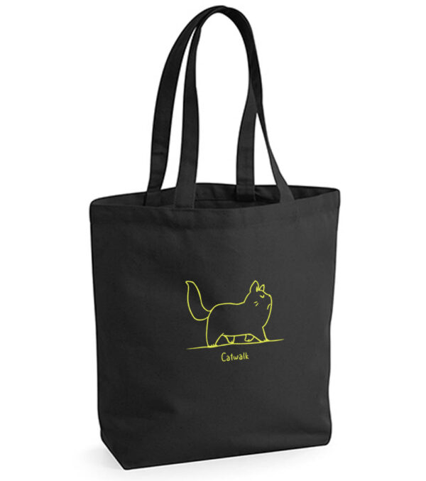 Cotton Bag with Bottom, Catwalk neon yellow