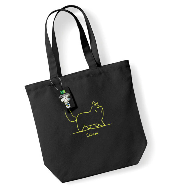 Cotton Bag with Bottom, Catwalk neon yellow - Image 2