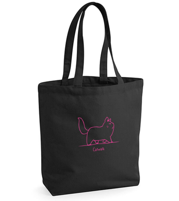 Cotton Bag with Bottom, Catwalk neon pink