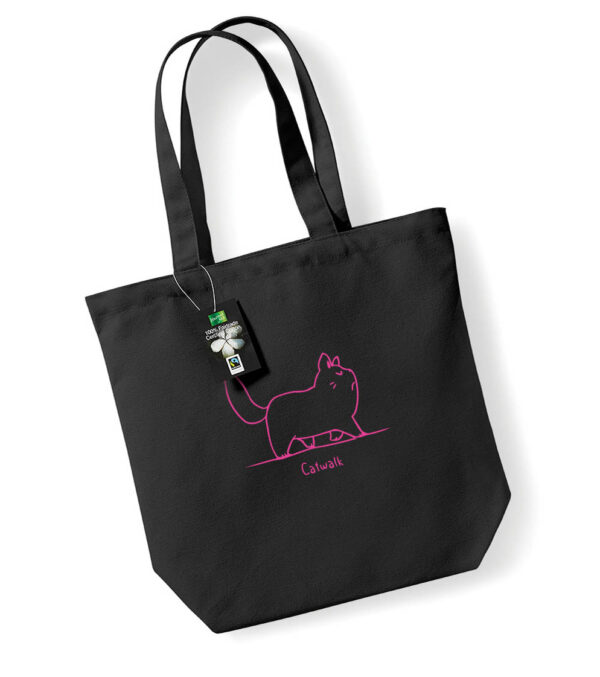 Cotton Bag with Bottom, Catwalk neon pink - Image 2
