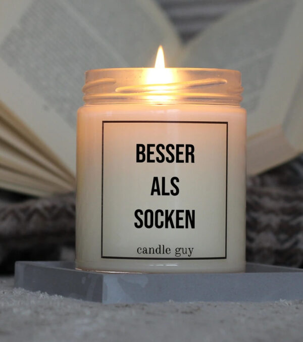 Duftkerze Besser als Socken – Bild 2