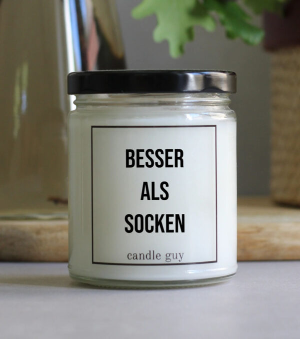 Duftkerze Besser als Socken – Bild 3