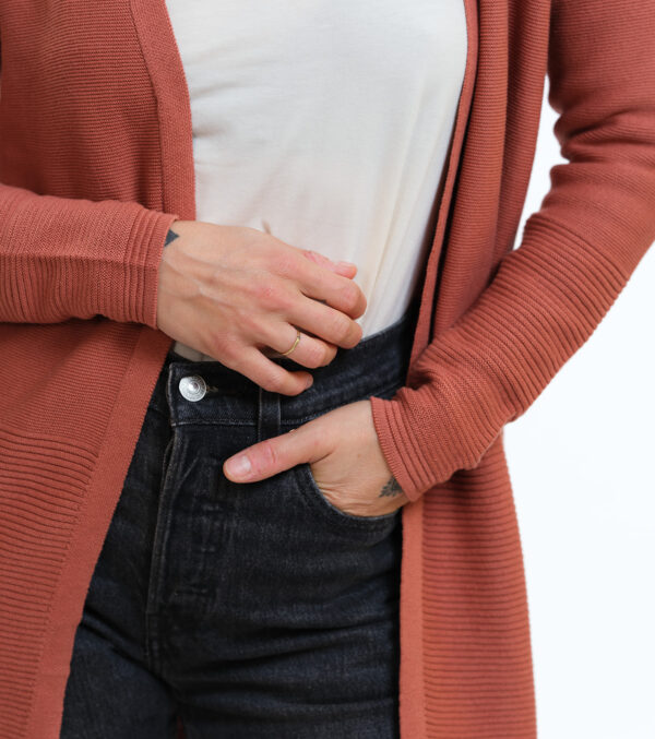 Cardigan Libby chutney aus Feinstrick – Bild 3