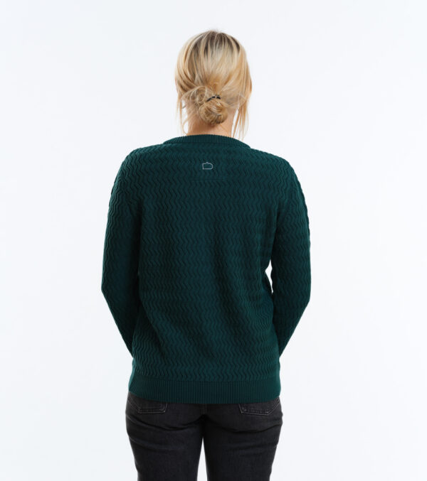 Cardigan Penny dunkelgrün mit feinem zig-zag Muster – Bild 8