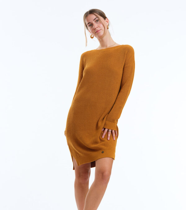 Knitted Dress Frannie mustard yellow