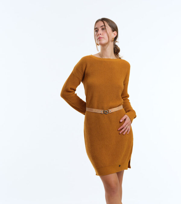 Knitted Dress Frannie mustard yellow - Image 4