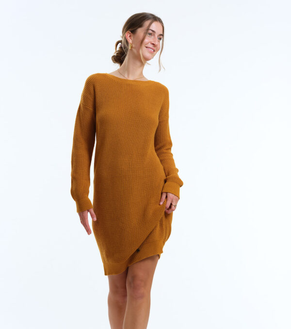 Knitted Dress Frannie mustard yellow - Image 2