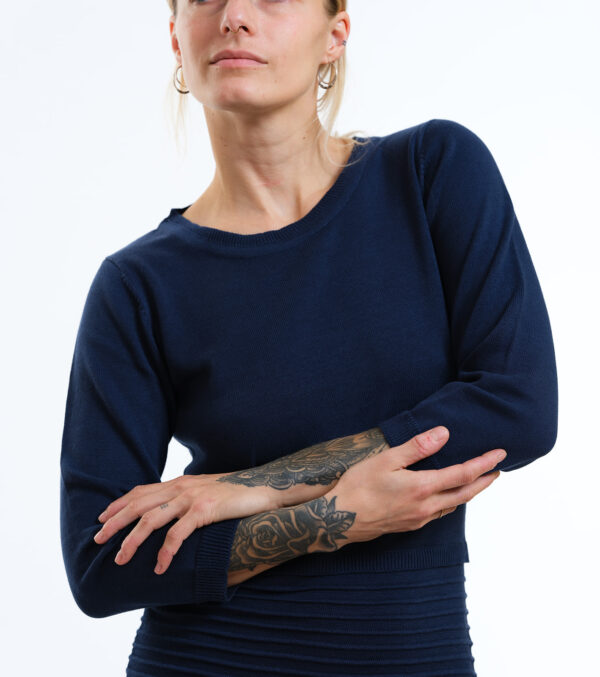 Knitted Dress Monroe dark blue - Image 2