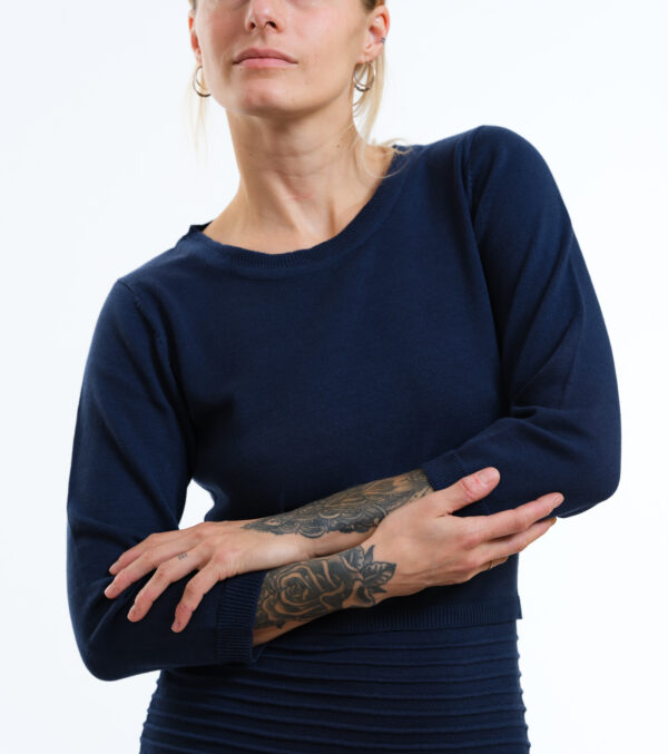 Knitted Dress Monroe dark blue - Image 6