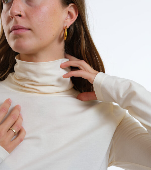 Turtleneck Shirt Eldena ivory - Image 4