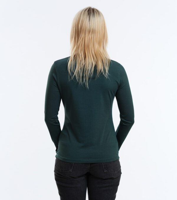 Long Sleeve Shirt Susan dark green with collar - Image 6