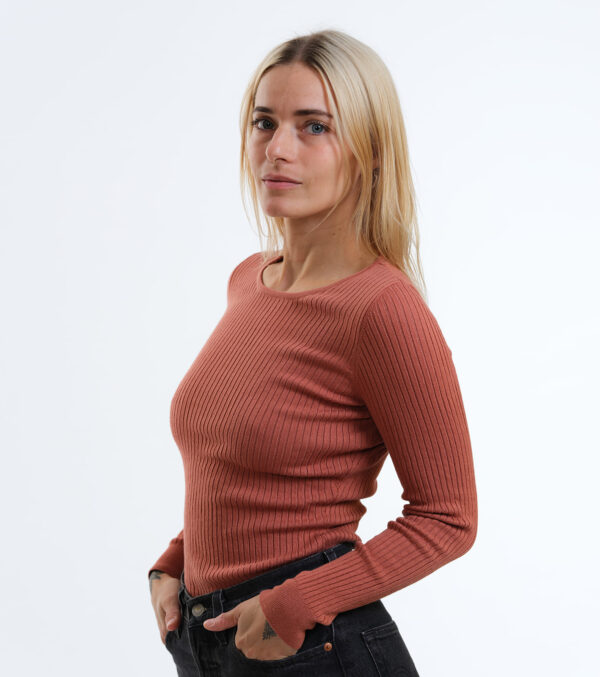 Knitted Slim Fit Longsleeve Yuma chutney