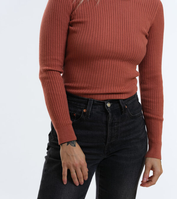 Knitted Slim Fit Longsleeve Yuma chutney - Image 4