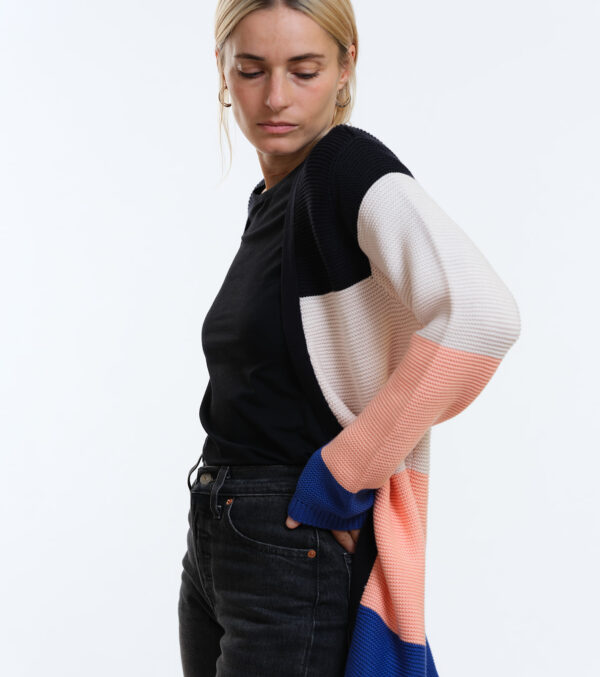 Long-Cardigan Alamo Blockstreifen – Bild 5
