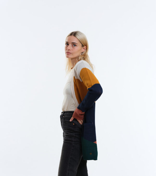 Jacquard knit Long-Cardigan Alamo Fields - Image 4