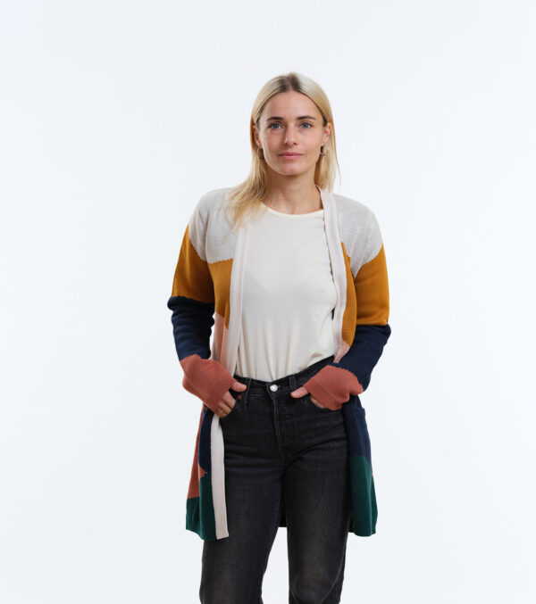 Jacquard knit Long-Cardigan Alamo Fields - Image 2