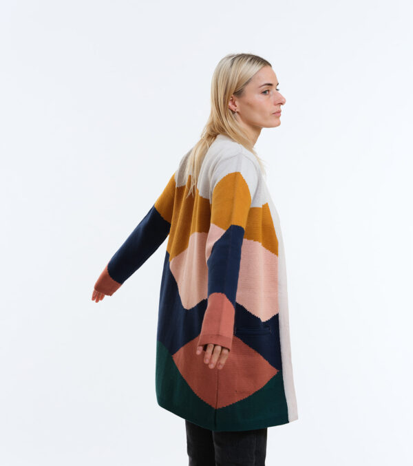Jacquard knit Long-Cardigan Alamo Fields - Image 3