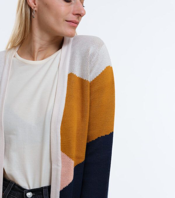 Jacquard knit Long-Cardigan Alamo Fields - Image 7