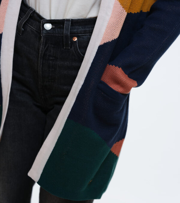 Jacquard knit Long-Cardigan Alamo Fields - Image 6