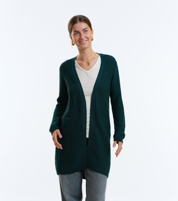 Long-Cardigan Alamo dunkelgrün – Bild 2