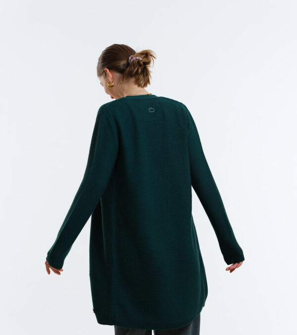 Long-Cardigan Alamo dunkelgrün – Bild 3