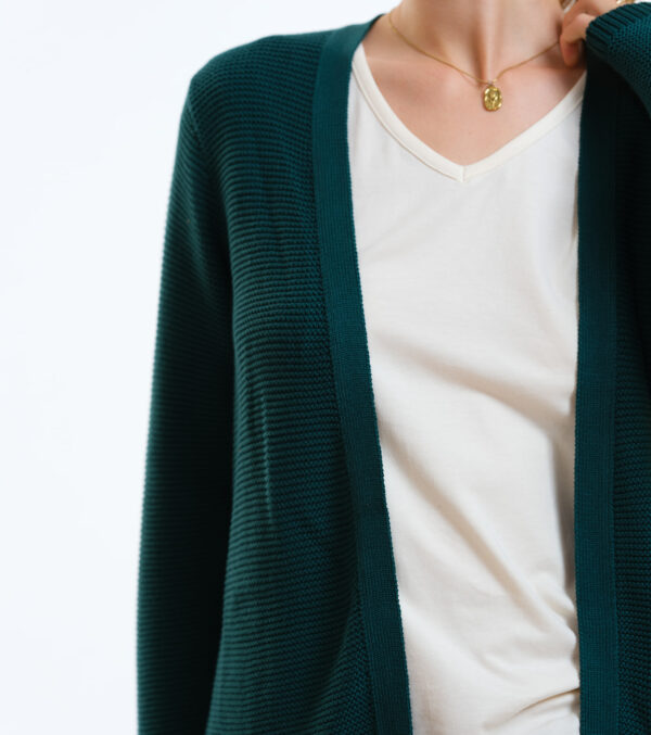 Long-Cardigan Alamo dunkelgrün – Bild 6