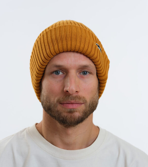 Chunky rib knit Hat Roland mustard yellow - Image 2