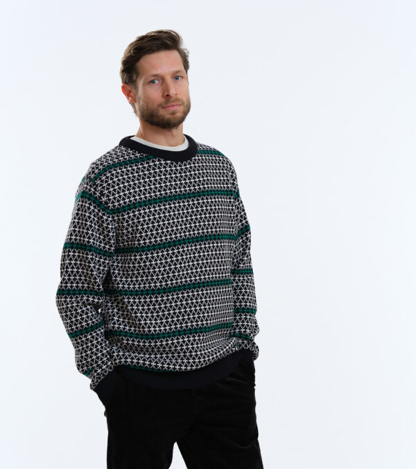 Herren-Strickpullover James Muster mehrfarbig