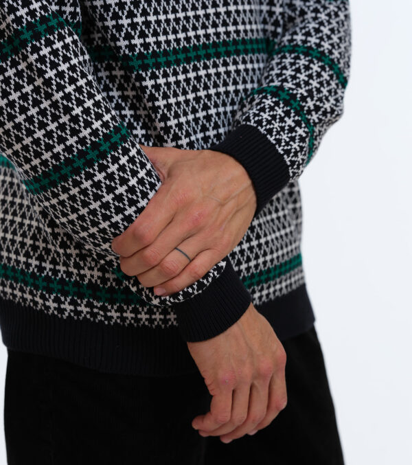 Herren-Strickpullover James Muster mehrfarbig – Bild 3