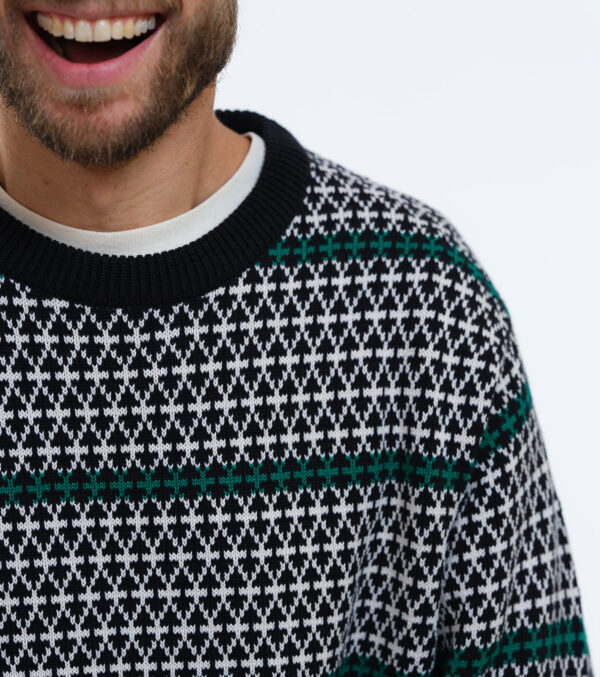 Herren-Strickpullover James Muster mehrfarbig – Bild 5