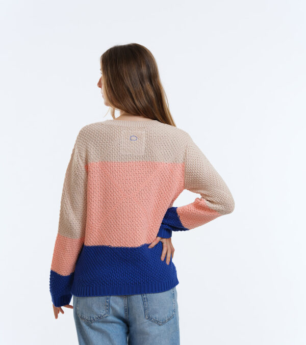Strickpullover Lamona Blockstreifen apricot – Bild 6