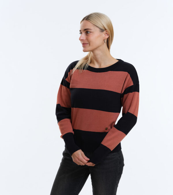 Short knitted Pullover May block stripes - Image 2