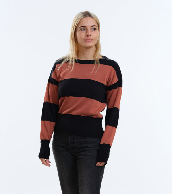 Short knitted Pullover May block stripes - Image 6