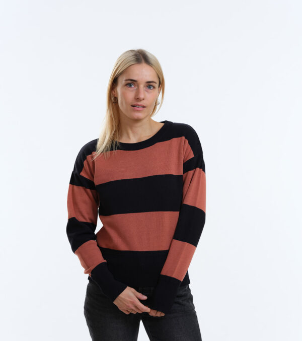 Short knitted Pullover May block stripes - Image 5