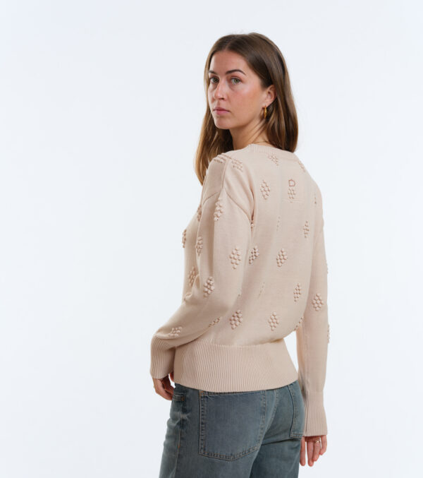 Kurzer Strickpulli May Rauten ivory – Bild 10