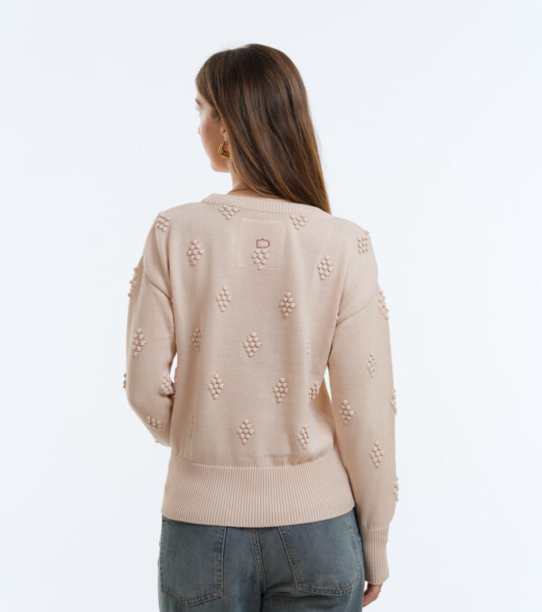 Kurzer Strickpulli May Rauten ivory – Bild 7