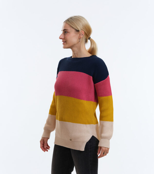 Strickpullover Peyla Blockstreifen beere – Bild 5