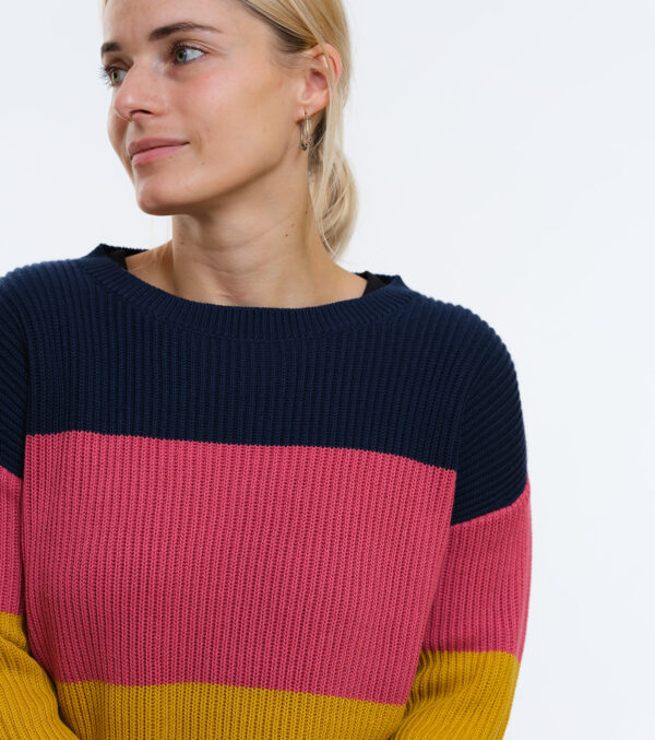 Strickpullover Peyla Blockstreifen beere – Bild 3
