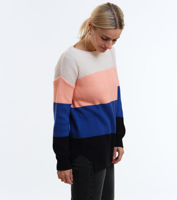 Strickpullover Peyla Blockstreifen apricot – Bild 4