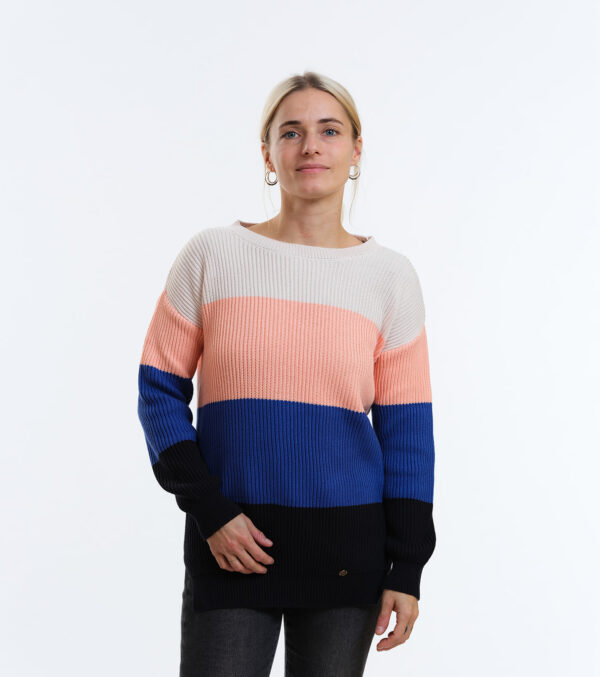 Strickpullover Peyla Blockstreifen apricot – Bild 2